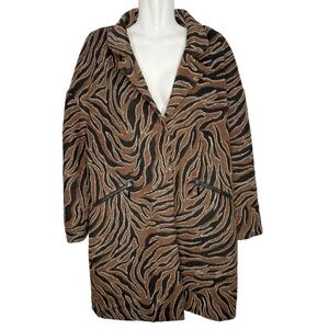500 Maison Cinqcent Animal Printed Drop Shoulder Jacket Medium